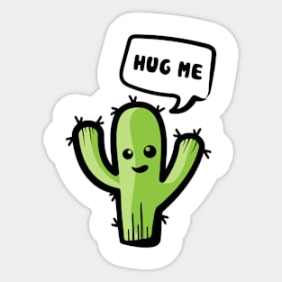 Hug Me Cactus Sticker